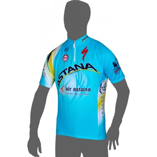 ASTANA 2014 Kurzarmtrikot(kurzer Reißverschluss) Radsport-Profi-Team