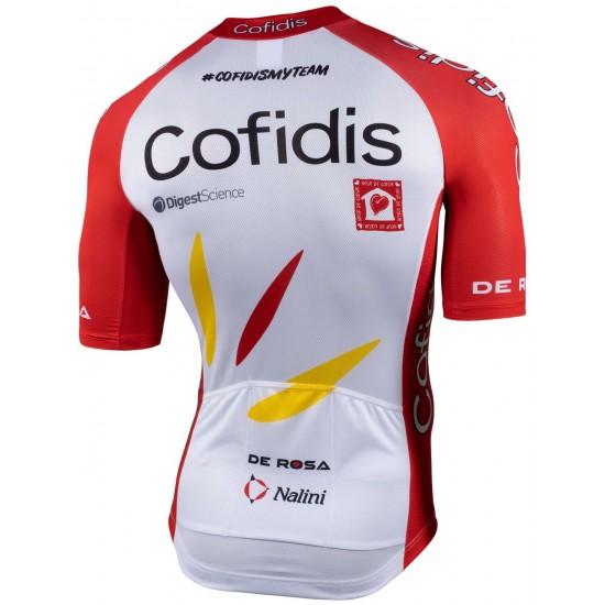 COFIDIS 2021 Radtrikot kurzarm(langer RV)-Radsport-Profi-Team